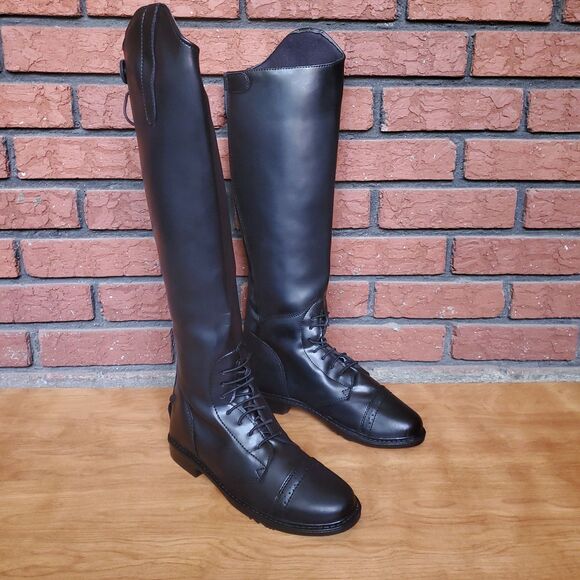 tuffrider Shoes - TuffRider Tall Riding Boots Womens 8 Ladies Starter Back Zip Field Black 3052-R